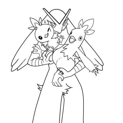 Fanart de todas las evoluciones de Torchic