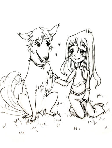 Boceto de una ilustración para un libro.