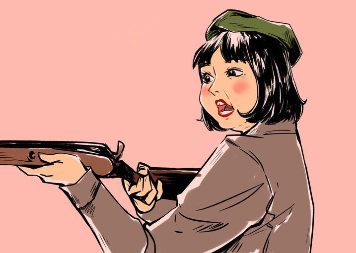 Fan art de Maria Elena, con un estilo tipo Cómic