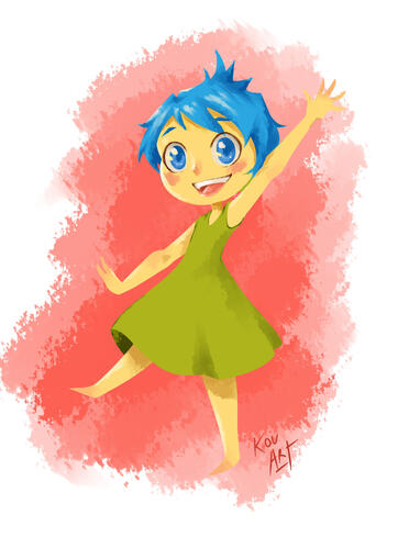 Fan art de Alegría, con estilo &quot;Sin línea&quot;